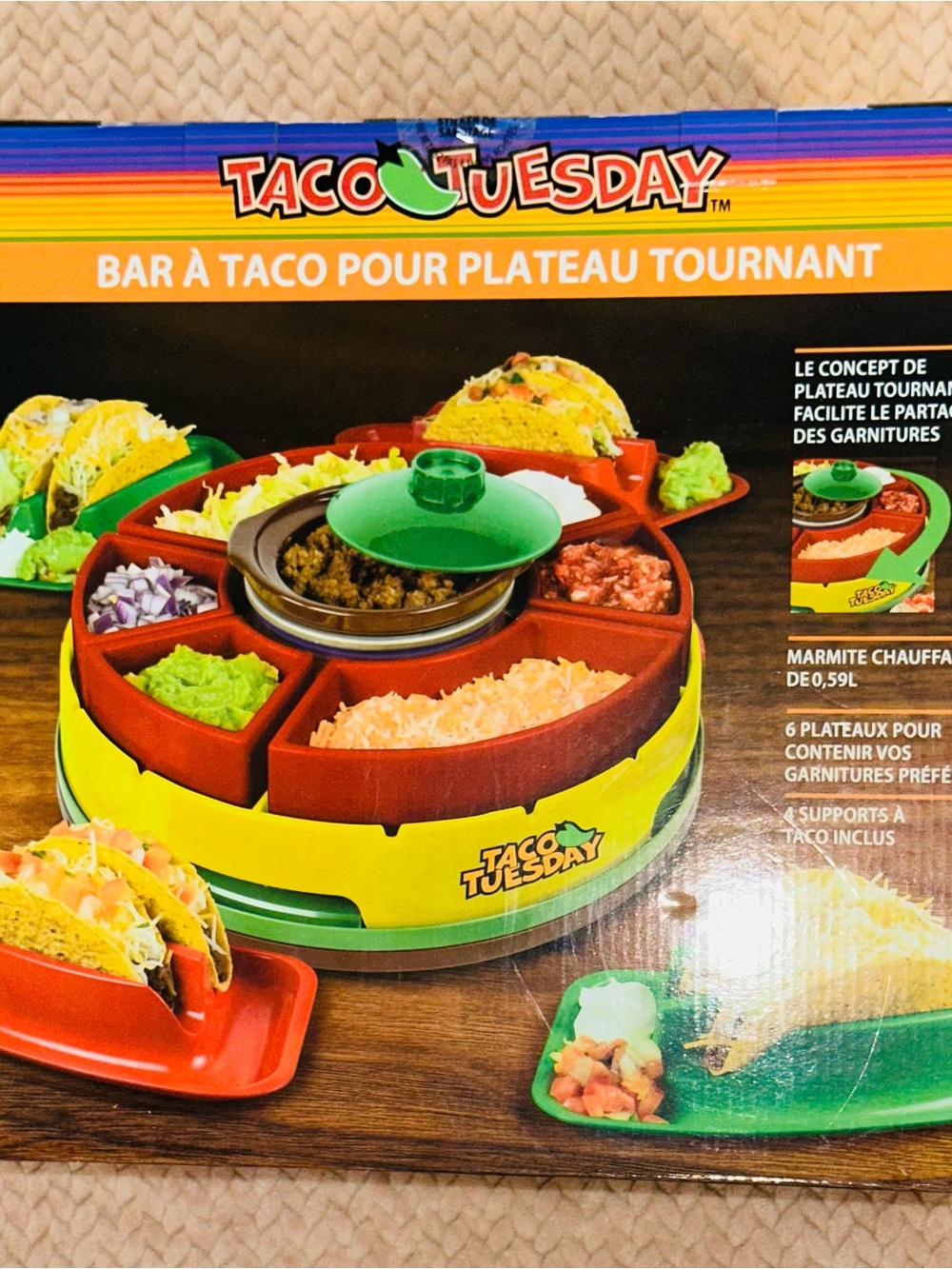 Rotating Taco Serving Center -Lazy Susan